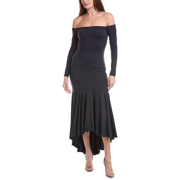 susana monaco Dresses & Skirts - Susana Monaco Womens  Off Shoulder High-Low Dress, Navy